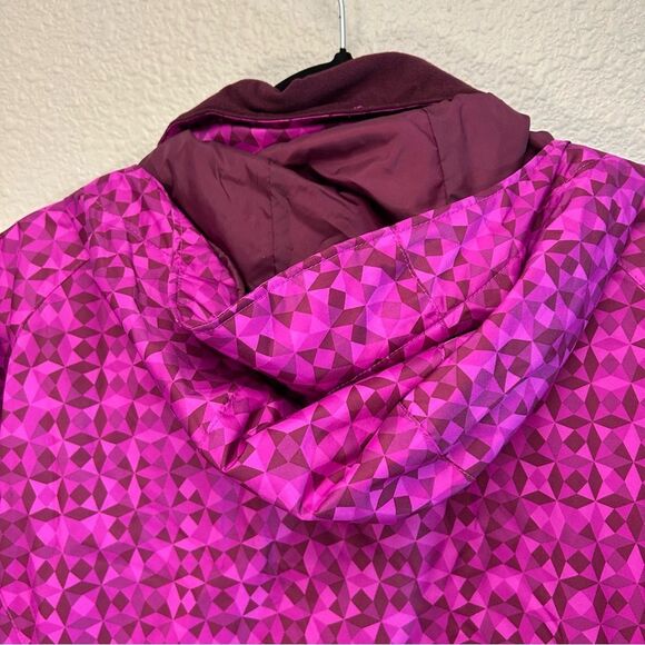 Columbia Womens Outer West Interchange Jacket Bright Plum Print Large - Picture 15 of 15